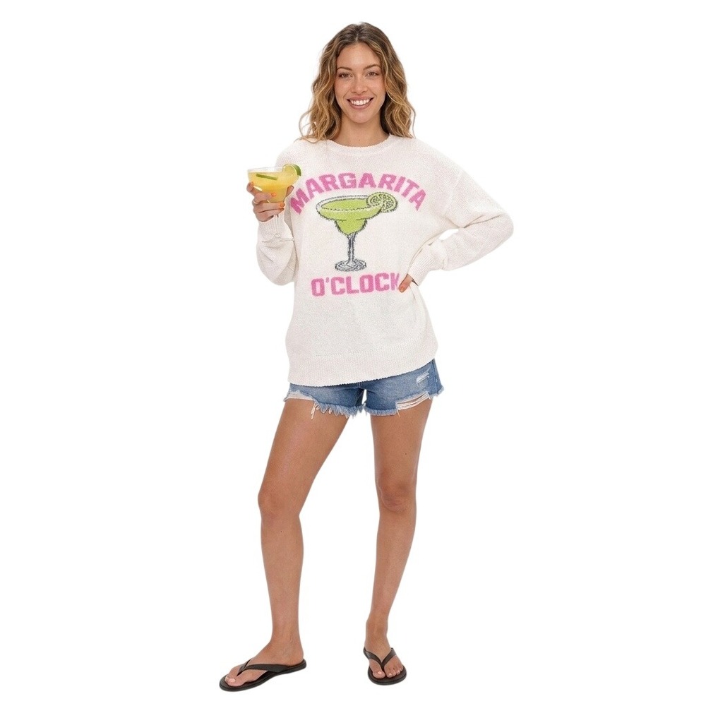 NEW Show Me Your‎ Mumu Woodsy Sweater Margarita O'Clock Knit White XXL  Vacation